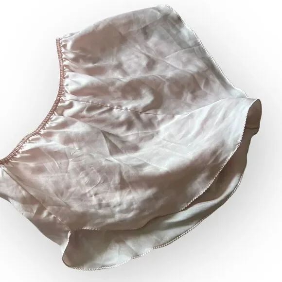 Sears Vintage 70s Pale Pink High Cut Polyester Tap Pants Lingerie Shorts Size M - Picture 2 of 9